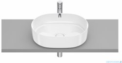 Roca FINECERAMIC umywalka nablatowa cienkościenna Round 50x37 biała SUPRAGLAZE A327520S00