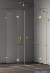 New Trendy Eventa Gold Shine kabina prysznicowa prostokątna 150x90x200 cm prawa przejrzyste Złoty połysk EXK-4785