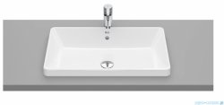 Roca GAP umywalka wpuszczana w blat SQUARE 60x37 biała SUPRAGLAZE  A3270Y8S00