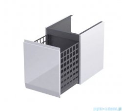 Oristo Brylant szafka niska z koszem 40x50x45cm biały połysk OR36-SN1S-40-1-V3