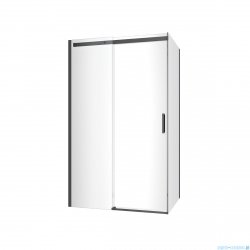 Excellent Rols kabina prostokątna 100x80 cm przejrzysta CZARNY MAT KAEX.2616.K.1000.0800.BL