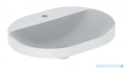 Geberit VariForm Umywalka owalna z półką z otworem na baterię, bez przelewu 60x45cm 500.734.01.2