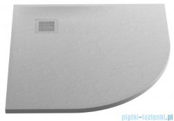 New Trendy Mori brodzik konglomeratowy półokrągły 90x90x3 cm szary B-0473