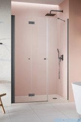 Radaway Nes Brushed GunMetal DWSB drzwi wnękowe 120cm W4 lewe szczotkowany grafit szkło przejrzyste 10044650-92-01L/10045550-01-01