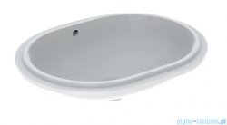 Geberit VariForm Umywalka owalna z przelewem 62,5x49cm szkliwiony spód KeraTect 500.757.00.2