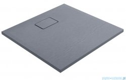 Oltens Bergytan brodzik kwadratowy 90x90 cm RockSurface szary beton 17101700
