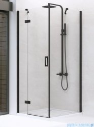 New Trendy New Renoma Black kabina prostokątna 80x90x195cm przejrzyste lewa D-0201A/D-0111B
