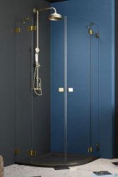 Radaway Essenza Pro Gold Pdd kabina 100x90cm złoty połysk/szkło przejrzyste 10095100-09-01L/10095090-09-01R