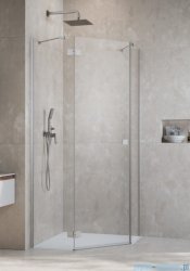 Radaway Essenza 8 Brushed Nickel Ptj kabina pięciokątna 80x100cm lewa szczotkowany nikiel 10490000-91-01L/10490500-01-01