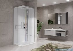 Novellini Glax 2 2.0 kabina z hydromasażem hydro plus 100x70 prawa srebrna G22A197DM1L-1BB