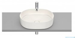 Roca FINECERAMIC umywalka nablatowa cienkościenna Round 50x37 beżowa A327520650