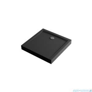Excellent Forma Compact X brodzik kwadratowy 80x80 cm struktura, czarny mat BREX.1402.080.080.BLC