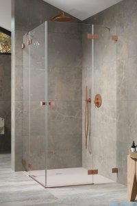 Radaway Essenza Pro Brushed Copper Kdd kabina 90x80cm szczotkowana miedź 10096090-93-01L/10096080-93-01R