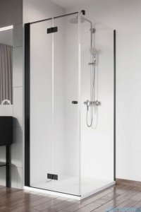 Radaway Nes 8 Black KDJ B kabina 100x100 lewa czarny mat/szkło przejrzyste 10075100-54-01L/10089100-01-01
