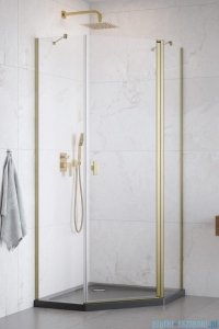 Radaway Nes Brushed Gold Ptj kabina pięciokątna 80x80cm prawa złoto szczotkowane 10052000-99-01R/10052500-99-01