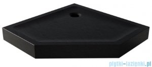 New Trendy Mild Stone brodzik akrylowy pięciokątny 90x90x11,5 cm czarny B-0561