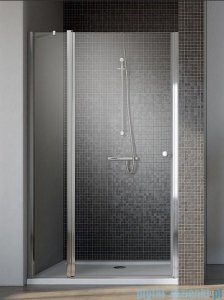 Radaway Eos II DWJ Drzwi prysznicowe 110x195 lewe szkło przejrzyste + brodzik Doros D + syfon 3799443-01L/SDRD1180-01