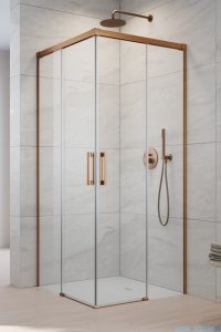 Radaway Idea Kdd Brushed Copper kabina 90x80cm szczotkowana miedź 387060-93-01L/387061-93-01R