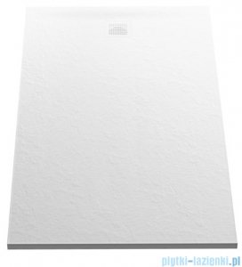 New Trendy Mori brodzik konglomeratowy prostokątny 100x90x3 cm biały B-0434