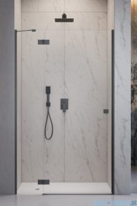 Radaway Essenza Brushed GunMetal Dwj drzwi wnękowe 90cm lewe szczotkowany grafit/szkło przejrzyste 1385013-92-01L