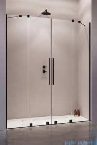 Radaway Furo Black DWD drzwi prysznicowe 140cm szkło przejrzyste 10108388-54-01/10111342-01-01