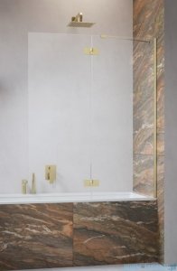 Radaway Essenza Brushed Gold PND II parawan nawannowy 130cm prawy szczotkowane złoto/przejrzyste 110002130-99-01R