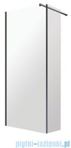 Omnires Marina Kabina prysznicowa typu walk-in ze ścianką boczną 90x200 cm przejrzyste profil czarny MA9030BLTR