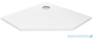 New Trendy Nex brodzik konglomeratowy pięciokątny 90x90x3,5 cm biały B-0452