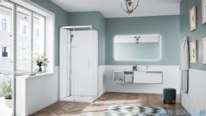 Novellini Glax 1 2.0 kabina standard 100x80 lewa srebrna  G21A108ST-1BB
