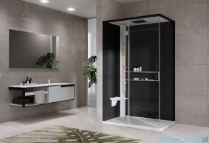 Novellini Glax 2 2.0 kabina z hydromasażem hydro plus 120x90 lewa biała G222P299SM1L-1UH