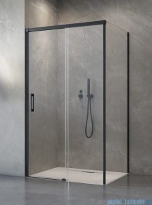 Radaway Idea Black Kds kabina prysznicowa 160x70 lewa czarny mat/szkło przejrzyste 10115160-54-01L/10117070-01-01