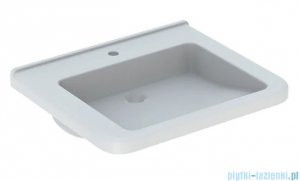 Geberit Selnova Comfort Square Umywalka bez barier z otworem na baterię, bez przelewu 65x55cm 500.789.01.7