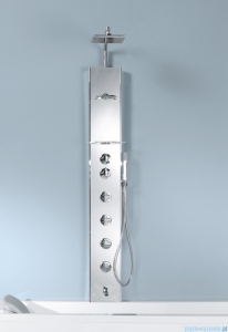 Novellini Aqua 1 Cascata 2 panel prysznicowy biały bateria termostatyczna CASC2VT-A