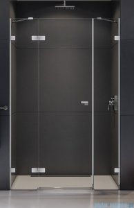 New Trendy Eventa drzwi wnękowe pojedyncze z dodatkową ścianką 130x200 cm przejrzyste lewe chrom EXK-4462