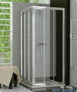 SanSwiss Top-Line TOE3 Wejście narożne 3-częściowe 90cm profil biały Prawe TOE3D09000407