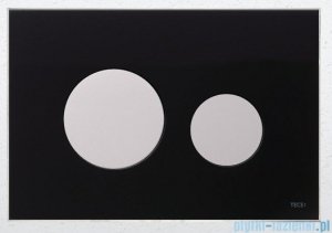 Tece Przycisk spłukujący ze szkła do WC Teceloop szkło czarne przyciski białe 9.240.654