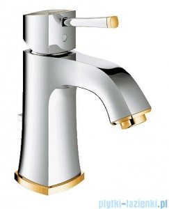 Grohe Bateria umywalkowa Grandera DN15 chrom/złoty+zestaw odpływowy 23303IG0