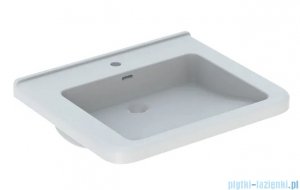 Geberit Selnova Comfort Square Umywalka bez barier z otworem na baterię, z przelewem 55x52,5cm 500.785.00.7