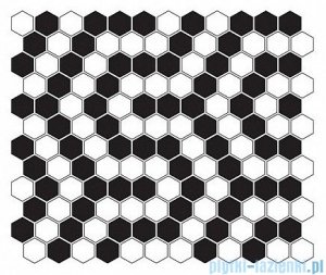 Dunin Mini Hexagon B&W Coral płytka ścienna 26x30cm
