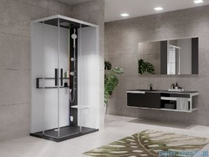Novellini Glax 2 2.0 kabina masażowo-parowa 90x90 czarna G22A99M5-1HU