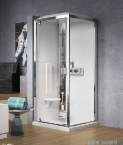 Novellini Glax 3 GF80 kabina masażowo-parowa 80x80 chrom GL3GF89M1N-1K