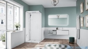 Novellini Glax 1 2.0 kabina standard 100x80 lewa srebrna  G21A198SMF-1BB