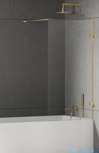 New Trendy Eventa Gold Shine Parawan nawannowy 50x150 cm z wspornikiem prostopadłym przejrzyste Złoty połysk EXK-4892-WP