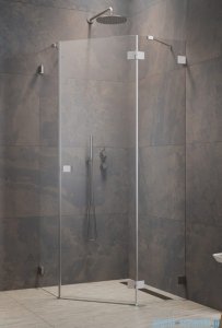 Radaway Essenza Ptj Brushed Nickel kabina pięciokątna 80x100cm prawa szczotkowany nikiel 1385010-91-01R/1385054-01-01