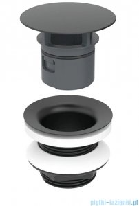 Geberit Zawór zestawu odpływowego ze swobodnym przepływem, L8cm, czarny mat 152.080.14.1