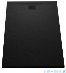 New Trendy Mori brodzik prostokątny z konglomeratu 100x90x3 cm czarny B-0404