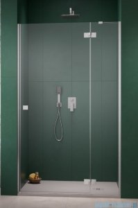 Radaway Essenza 8 Brushed Nickel Dwj drzwi wnękowe 90cm prawe szczotkowany nikiel/szkło przejrzyste 10480612-01-01R/10460237-91-01R