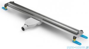 New Trendy Visio Slim odpływ liniowy z rusztem szczotkowanym w kolorze chrom 90x3,2 cm OL-0089