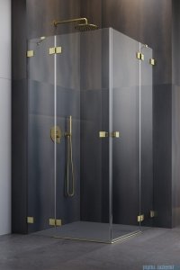 Radaway Essenza Pro Brushed Gold Kdd kabina 90x100cm szczotkowane złoto 10096090-99-01L/10096100-99-01R