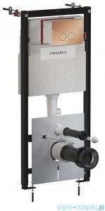 Omnires Flush Set Strongframe stelaż podtynkowy do WC przycisk spłukujący miedź połysk STFWC1M-RCP